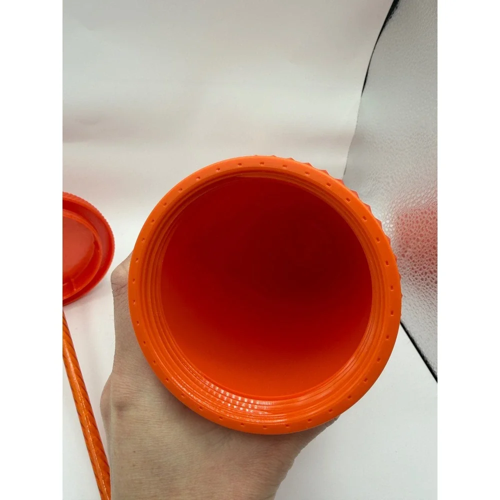 Starbucks‎ Iridescent Studded Tumbler 24oz Orange Venti Cold Cup Grid Bling